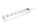 Equip 245552 pikendusjuhe 1,5 m 6 vahelduvvoolu pistikupesa Siseruumides Valge