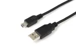 Microconnect USBAMB51 USB-kaabel USB 2.0 1 m USB A Mini-USB B Must