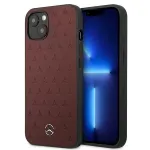 Mercedes MEHCP13SPSQRE iPhone 13 mini 5,4 punane/punane k&otilde;va &uuml;mbris Nahk T&auml;htede mustriga