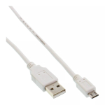 InLine Micro USB 2.0 kaabel USB Type A-pistik / Micro-B-pistik, valge, 1.8m