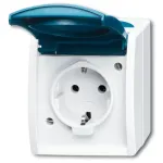 BUSCH JAEGER Ocean - Pistiku pesa hingedega kate 1-avaga - AP *Hall/sinisroheline*