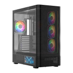 Arvutikorpus MODECOM VOLCANO AQ400 ARGB MIDI Must &mdash; MODECOM MC-A-AQ400-4FA-B