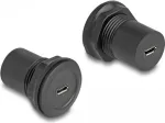 DeLOCK USB 2.0 Type Micro-B to USB 2.0 Type Micro-B sisseehitatud pistik must
