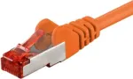 Wentronic Goobay CAT 6 &uuml;henduskaabel, S/FTP (PiMF), oranž, 7,5 m - LSZH halogeenivaba, vask (93477)