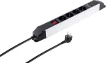 Pikendusjuhe ShiverPeaks S/CONN 4-pesane USB-portidega, kompaktne voolupikendus 4 pistikupesa ja integreeritud USB-laadimisega