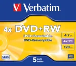 Verbatim VB-DPW44JC, DVD+RW, 120 mm, ehtekarp, 5 tk, 4,7 GB