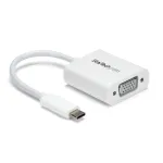 StarTech.com USB-C&ndash;VGA-adapter &ndash; valge, 3.2 Gen 1 (3.1 Gen 1), USB USB-C, VGA (D-Sub) v&auml;ljund, 1920 &times; 1200 pikslit