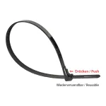 Good Connections korduvkasutatav kaablisidur 150 mm x 7,2 mm, must, UV-kindel, -40 &deg;C kuni +85 &deg;C, 100 tk (KAB-R15S72)