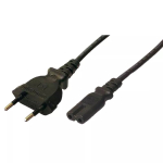 LogiLink CP092 toitekaabel, Euro pistik C7, 1,8 m, must