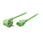 EFB Elektronik toitejuhe Schuko 90&deg; - C13 180&deg;, roheline, 1,8 m, 3 x 0,75 mm&sup2;