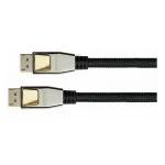 GoodConnections Python DisplayPort 2.0 kaabel 0,5 m must t&auml;ismetallpistikud 54 Gbit/s UHBR 13.5 4K 240Hz 8K 60Hz