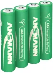ANSMANN 4 patareid t&uuml;&uuml;p 1050 Micro AAA 1,2 V NiMH laetav (1321-0025)