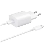 Samsung 25W reisilaadija + USB-C/USB-C andmekaabel valge (OOB hulgipakend)