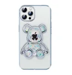 iLike Apple iPhone 15 Pro Max Silicone Case Print Desire Bear Silver