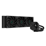 All-in-one vedelikjahuti DeepCool LS720S Zero Dark &mdash; 3&times;120 mm ventilaatorit, 360 mm radiaator, 41 cm torud, 6 W pump, LGA1151/AM4/AM5 tugi, must