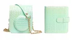 LOVEINSTANT 2-in-1 komplekt: kaitse&uuml;mbris + fotoalbum Fujifilm Instax Mini 12 jaoks - roheline