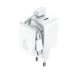 Joyroom JR-TCL05 45W GaN seinadapter kaablikorraldajaga - Valge