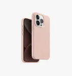 UNIQ Lino Hue MagClick Laadimis&uuml;mbris Apple iPhone 15 Pro 6.1 tolli jaoks, &otilde;rnroosa