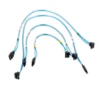 SATA-kaabel Supermicro CBL-0186L 4x &uuml;mmargune 0,56 m, SATA I, sirge isane-isane, must/sinine/valge