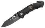 Boker Magnum USN Seals nuga 01MB856 fikseeritud teraga taktikaline nuga, 440A roostevaba teras clip point kombineeritud tera, G-10 k&auml;epide, Kydex tupp, must