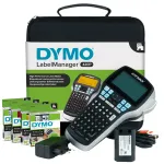 DYMO LabelManager 420P suure j&otilde;udlusega laetav kaasaskantav etiketimasina komplekt | ABC-klaviatuur koos 4 D1 etiketirulliga ja kandekotiga