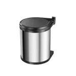 HAILO Compact-Box M 15L roostevabast terasest pedaaliga pr&uuml;gikast pehme sulgumisega kaaneqa
