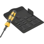 Wera 05018110001 Kraftform Kompakt 900 Set 1 kruvikeerajate komplekt l&ouml;&ouml;kkruvikeeraja ja otsakutega, 19 tk, 1/4", must/kollane