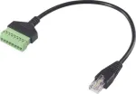 Renkforce RJ45 v&otilde;rguadapteri kaabel, RJ45 isane kruviklemmliistule, 8P8C, 30 cm, must RF-6443978