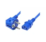 Exertis Connect toitekaabel, nurga all Schuko pistik IEC C13 &uuml;hendusega, sinine, 5,0 m (808017)