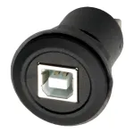 EXSYS EX-49213 Paneelpaigaldusadapter USB-B emane USB-A emasele, USB 2.0, metallraam