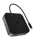ICY BOX 7-in-1 USB4&reg; dokkimisjaam kahe video v&auml;ljundiga, juhtmega, USB4, 60 W, 3.5 mm, 10,100,1000 Mbit/s, antratsiit