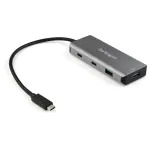 StarTech.com 4-pordine USB-C-jaotur, 2x USB-A ja 2x USB-C &ndash; SuperSpeed 10 Gbps USB 3.1/3.2 Gen 2 USB-C-jaotur &ndash; USB-siini toide &ndash; kaasaskantav USB-C&ndash;USB-adapteri jaotur &ndash; alumiiniumist &ndash; 25 cm (9,8 tolli) kaabel~4-pordine USB-C-jaotur, 2x USB-A ja 2x ...