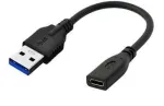 Microconnect USB3.0ACF02 USB 3.2 adapterkaabel, USB-A pistik USB-C pessa, 0,2 m, must