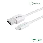 Lightning kaabel MicroConnect ECO-LIGHTNING1 1m Valge USB A