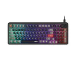 Klaviatuur MSI Forge GK110 &mdash; T&auml;issuuruses (100%), USB-juhtmega, QWERTY USA inglise, membraan, RGB-taustvalgustus, 97 klahvi, must