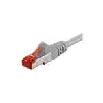 Wentronic Goobay CAT 6 Patch-kaabel, S/FTP (PiMF), hall, 3 m - LSZH halogeenivaba, vask (50888)
