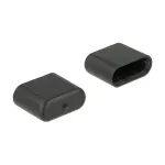 Pistikupesa turvakate DeLOCK 64008 USB USB-C Must