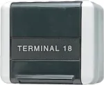 Paigalduskarp JUNG 854 W &mdash; paigalduskarp 75&times;86&times;58 mm, s&uuml;vistatavaks paigalduseks, must/valge