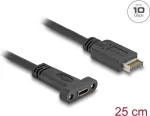 Delock 85454 - USB 3.1 E Key A 20 Pin Plug to C Socket paigaldus 25 cm - Digitaalne/Data - 0,25 m (85454)