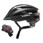 Bluetooth MTB jalgrattakiiver 58-62cm LED/SOS/siseteadustus must