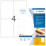 HERMA 10773 ilmastikukindlad etiketid, 105 x 148 mm, A4, isekleepuvad, valged