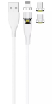 USB-kaabel 2GO 797317 1m USB B USB C/Micro-USB B/Lightning Valge