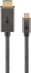 Goobay USB-C - HDMI - p&otilde;imitud kaabel 4K 60 Hz 3 m must h&otilde;bedane - -Pistik> (75701)