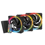 ARCTIC BioniX P120 A-RGB 120 mm korpusventilaator, 3-pakk, must