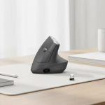 Ergonoomiline juhtmevaba hiir Logitech MX Vertical, MX Vertical, 4000 DPI, RF Wireless + Bluetooth, paremak&auml;eline, Graphite, kontorikasutus