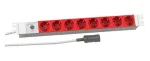 EFB Elektronik Koop PROFIversal toiteplokk (riiulisse paigaldatav) - 8 x Schuko pistikupesa, IEC C14 sisend, 250 V, 10 A, 2500 W, 1U, must