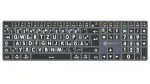 LogicKeyboard XL-Print Titan White on Black DE (Mac) - Saksa QWERTZ paigutus