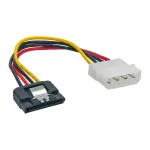InLine SATA toiteadapteri kaabel 4pin Molex / 15pin SATA riiviga 0,15m