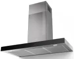 Faber Stilo Glass Smart A90 seinale paigaldatav pliidikubu, 90 cm, 690 m&sup3;/h, energiaklass B, LED, must/roostevaba teras