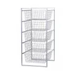 Prosperplast Rato 5-kohaline hoiukapp antratsiit, 89x45x55 cm, rotangiefektiga pol&uuml;prop&uuml;leen